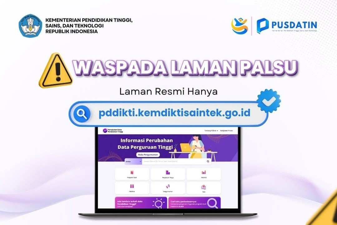 Waspada Laman Palsu PDDikti