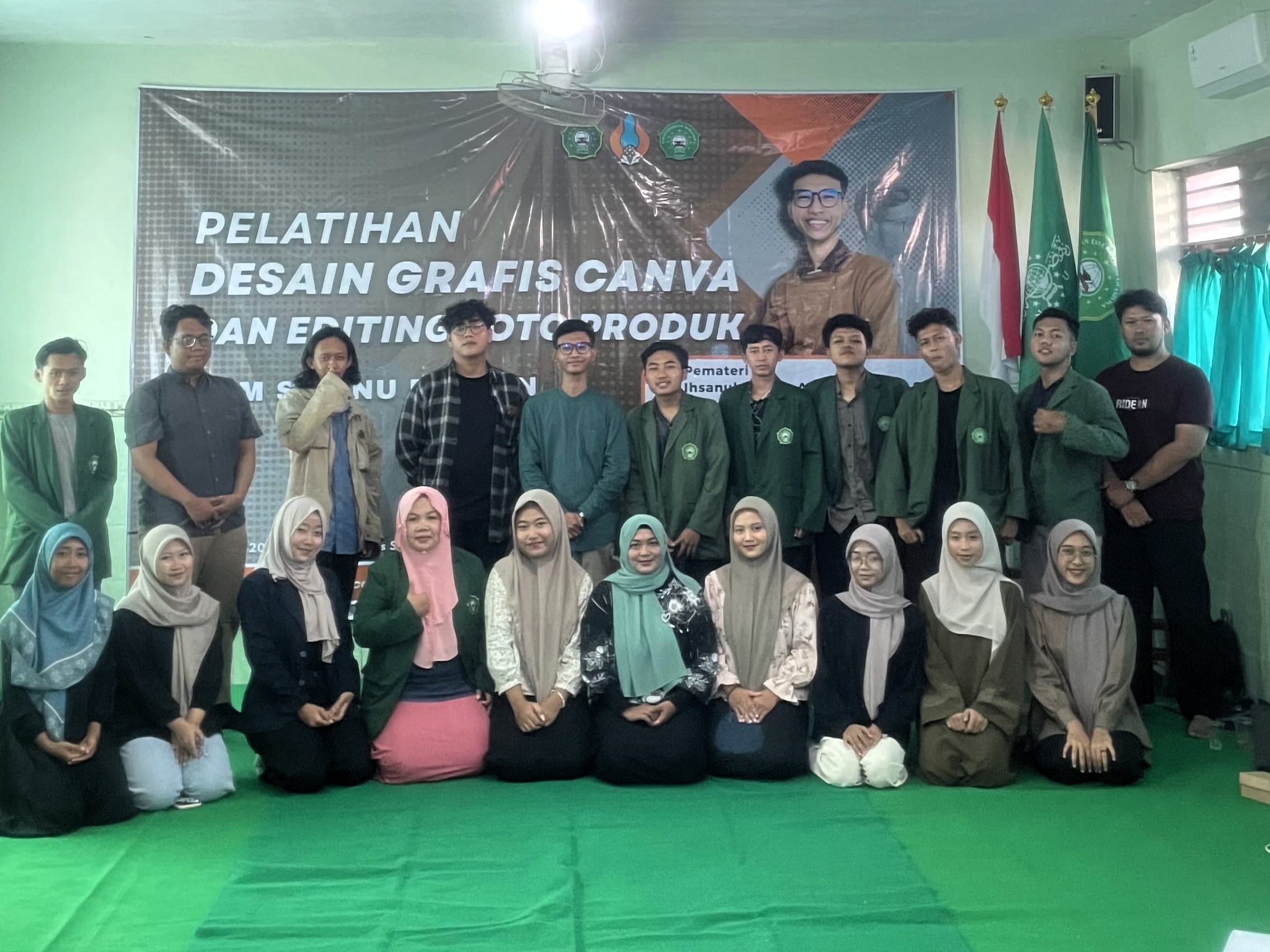 Belajar Desain Langsung dari Praktisi, Mahasiswa STAINU Madiun Antusias Ikuti Pelatihan Canva